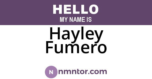 Hayley Fumero