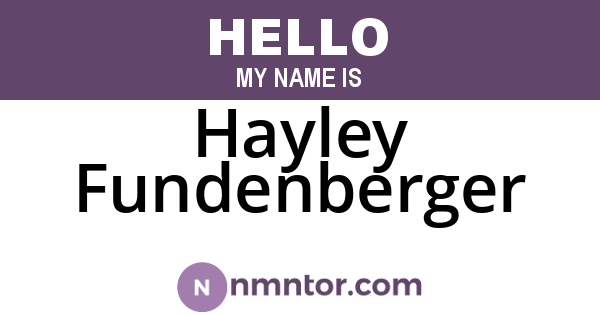 Hayley Fundenberger