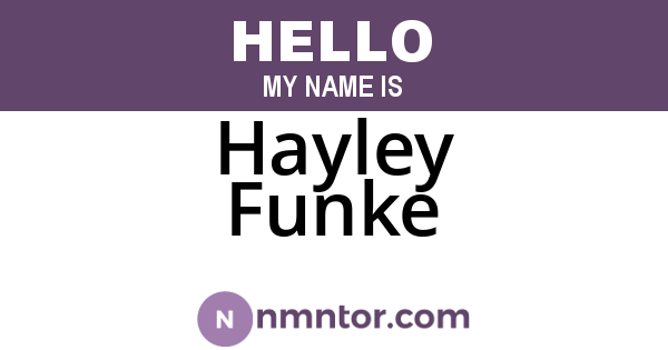 Hayley Funke
