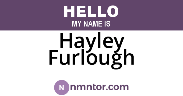 Hayley Furlough