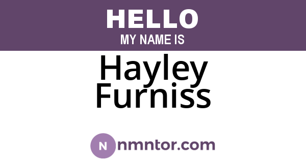 Hayley Furniss