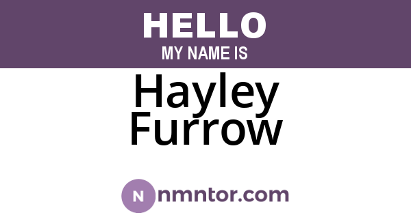 Hayley Furrow