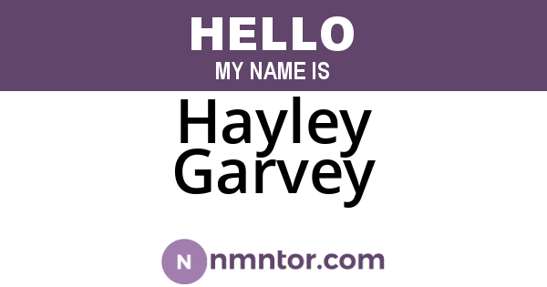 Hayley Garvey