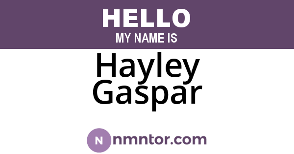 Hayley Gaspar