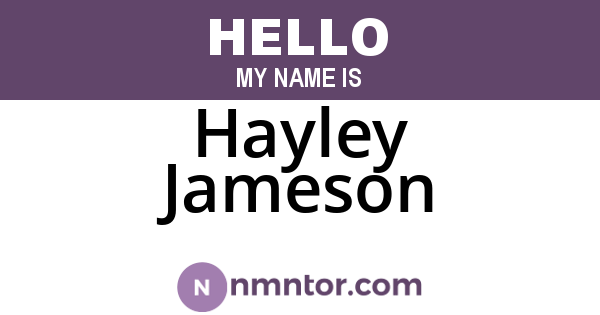 Hayley Jameson