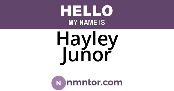 Hayley Junor