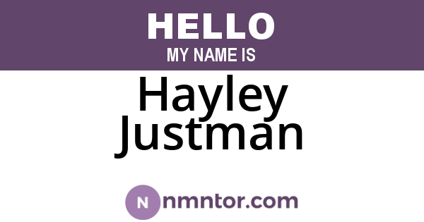 Hayley Justman