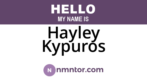 Hayley Kypuros