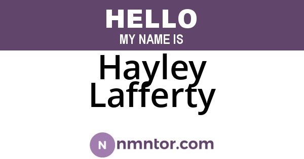 Hayley Lafferty