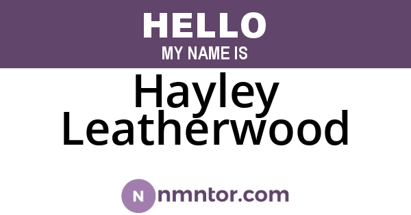 Hayley Leatherwood