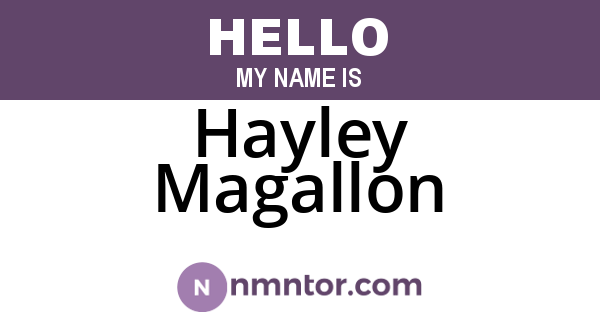 Hayley Magallon