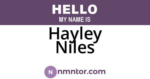 Hayley Niles