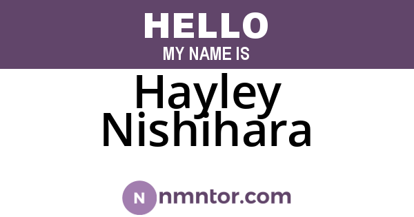 Hayley Nishihara