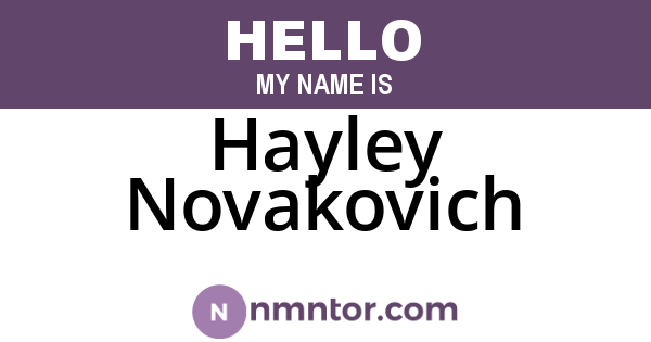 Hayley Novakovich