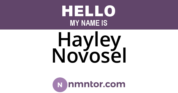 Hayley Novosel