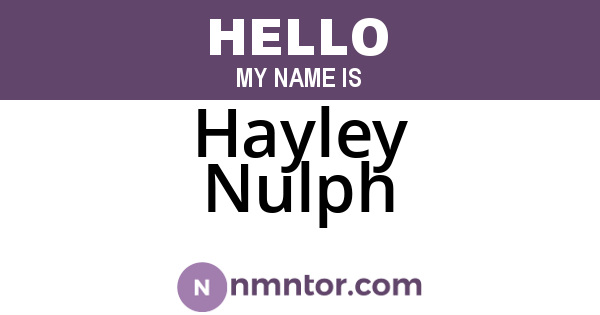 Hayley Nulph