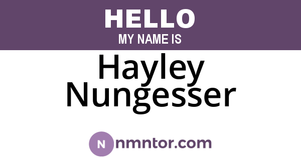 Hayley Nungesser