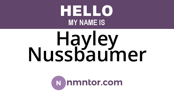 Hayley Nussbaumer