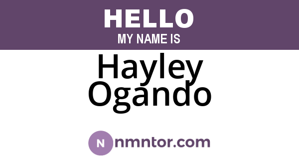 Hayley Ogando