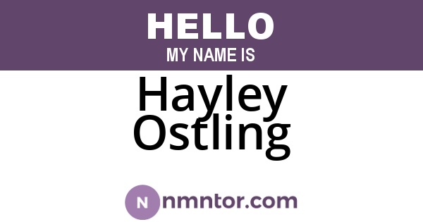 Hayley Ostling
