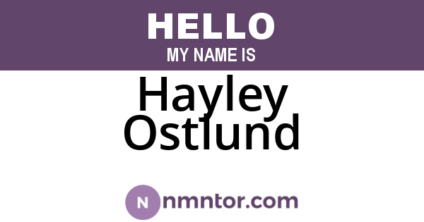 Hayley Ostlund