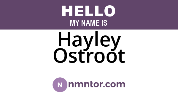 Hayley Ostroot