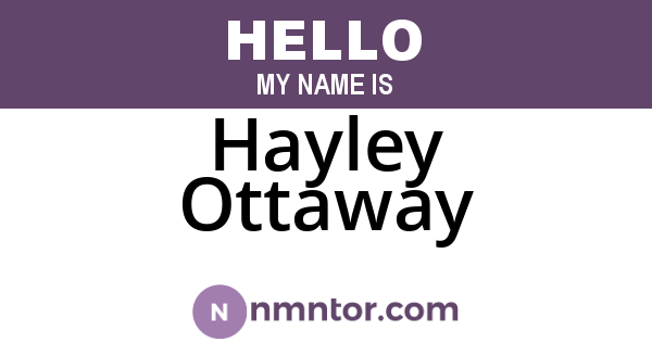 Hayley Ottaway