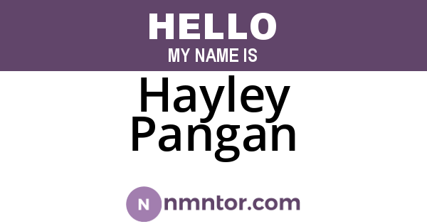 Hayley Pangan