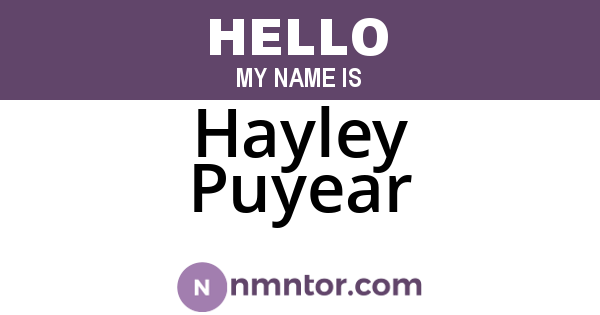 Hayley Puyear
