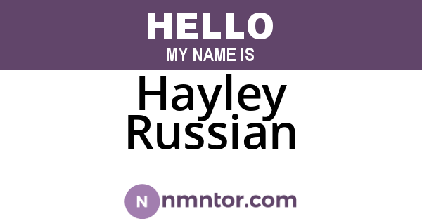Hayley Russian