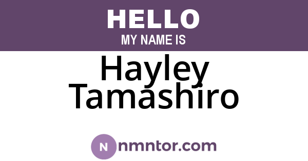 Hayley Tamashiro
