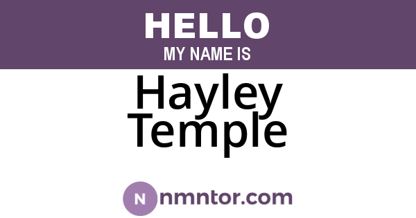 Hayley Temple