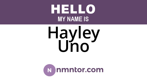 Hayley Uno