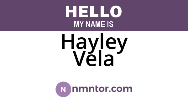 Hayley Vela