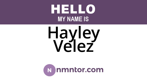 Hayley Velez