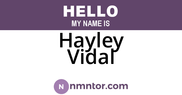Hayley Vidal