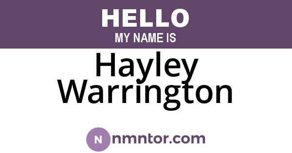 Hayley Warrington