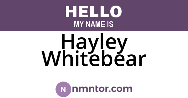 Hayley Whitebear