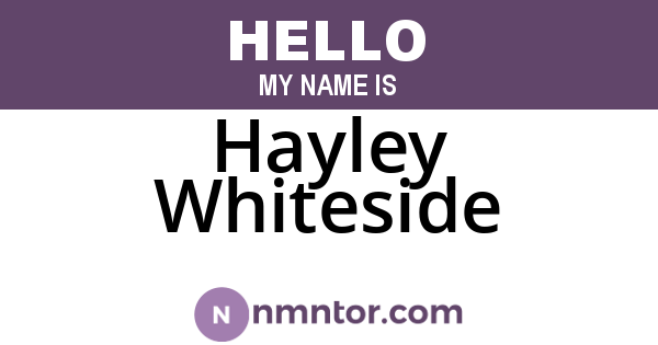 Hayley Whiteside