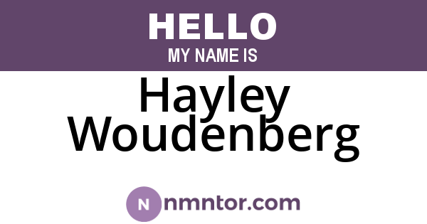 Hayley Woudenberg
