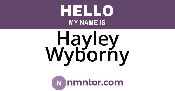 Hayley Wyborny