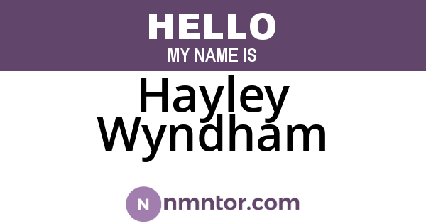 Hayley Wyndham