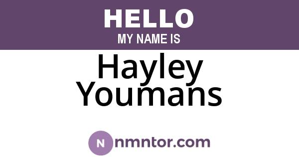 Hayley Youmans