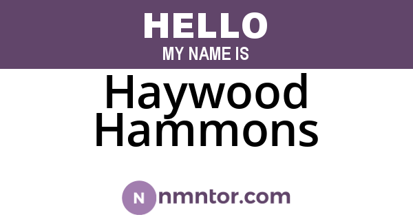 Haywood Hammons