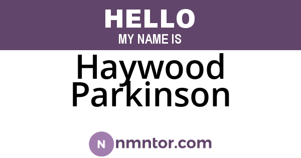 Haywood Parkinson