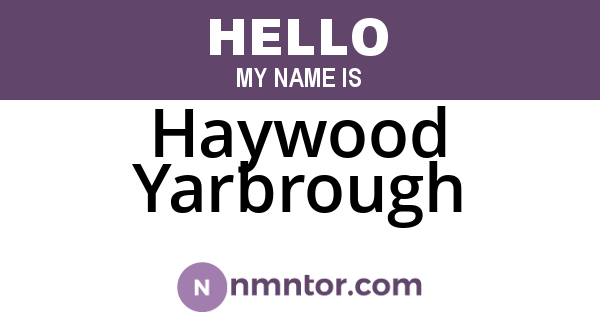 Haywood Yarbrough