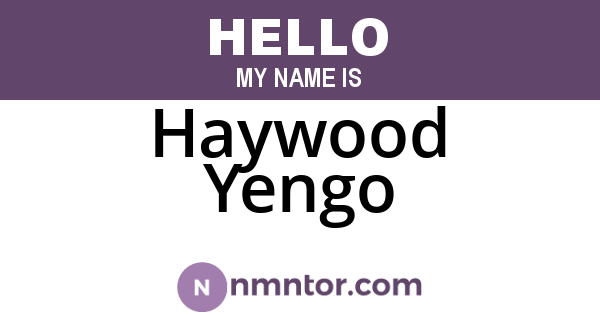 Haywood Yengo