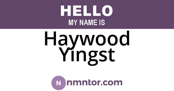Haywood Yingst