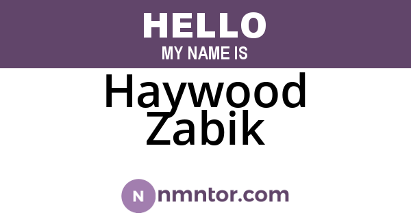 Haywood Zabik