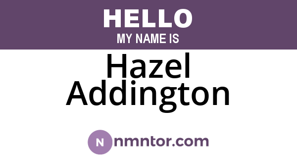 Hazel Addington